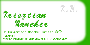 krisztian mancher business card